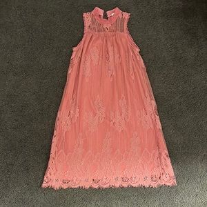 XS pink lace Dress from Maurices. No tags but brand new.